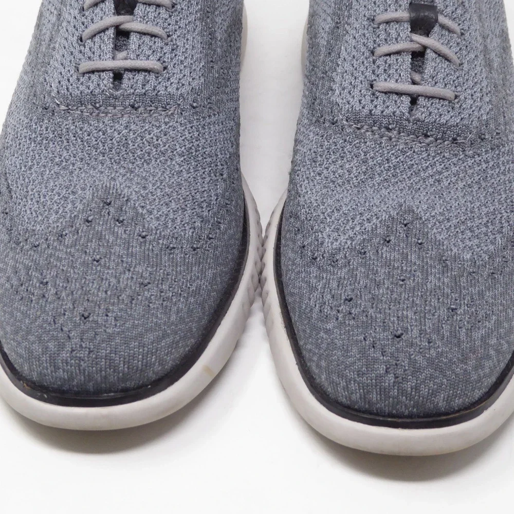 Cole Haan Mens 2.ZEROGRAND Stitchlite Oxford Gray Knit Wingtip C27565 Size 9.5